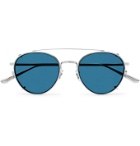 The Row - Oliver Peoples Brownstone 2 Round-Frame Silver-Tone Titanium Sunglasses - Silver