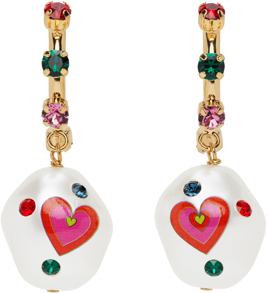 Safsafu Gold Jelly Heart Earrings