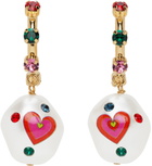 Safsafu Gold Jelly Heart Earrings