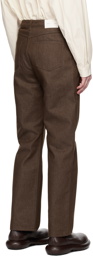 AMOMENTO Brown Zip-Fly Jeans