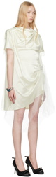 ALL-IN Off-White Cinched Wedding Minidress