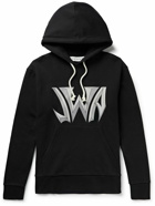 JW Anderson - Logo-Print Cotton-Jersey Hoodie - Black