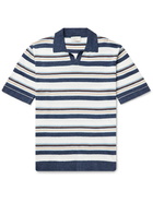 ALTEA - Striped Cotton and Linen-Blend Polo Shirt - Multi - M