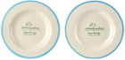 Laetitia Rouget Blue & White 'It's Complicated Darling' Dessert Plate Set