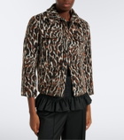 Ganni Leopard-print jacquard jacket