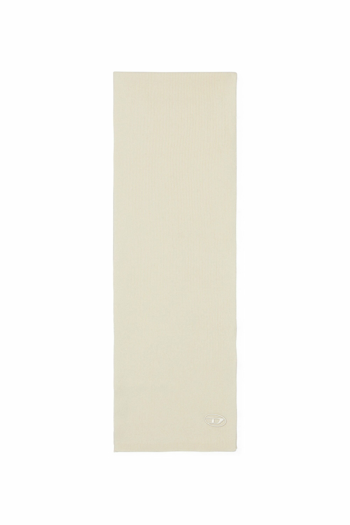 Diesel Ribbed wool-blend scarf - Scarf - Unisex - White