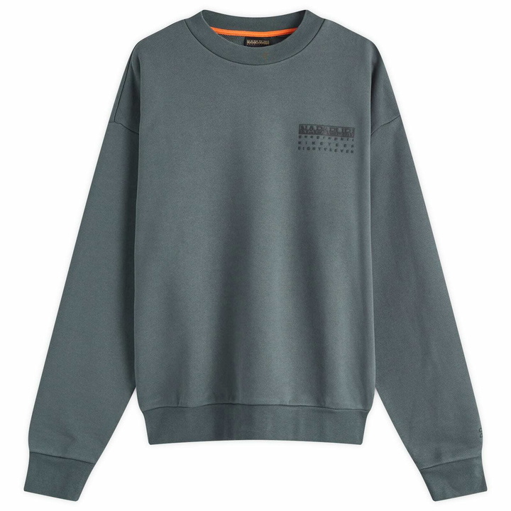 Photo: Napapijri Men's Premium 1987 Crew Sweatshirt in Green