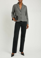 Eileen Fisher Notch Textured Cotton-blend Jacket Grey