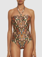 ZIMMERMANN Ottie Printed Lycra One Piece Swimsuit