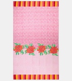 Lisa Corti Camelia Magenta muslin beach towel