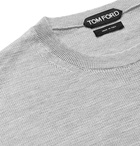 TOM FORD - Silk and Cotton-Blend Sweater - Gray