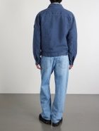 Stone Island - STONE ISLAND GHOST Linen-Blend Trucker Jacket - Blue
