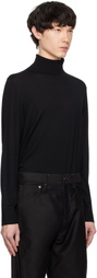 Theory Black Regal Merino Wool Turtleneck