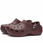 Crocs Women's Classic Platform Clog in Dark Cherry