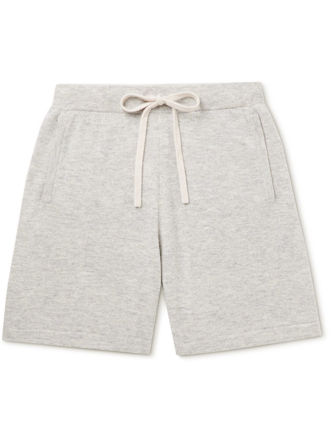 Photo: Allude - Straight-Leg Virgin Wool and Cashmere-Blend Shorts - Gray