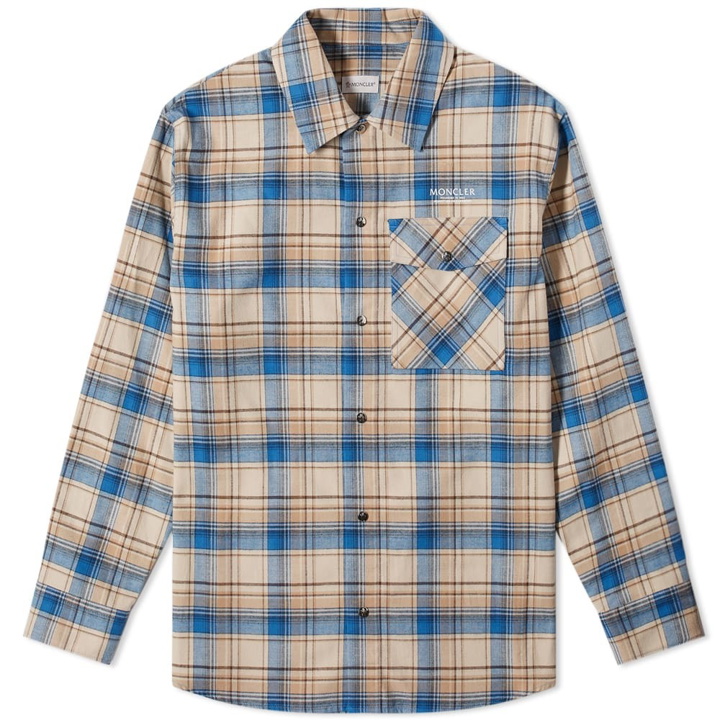 Photo: Moncler Macro Back Logo Check Shirt