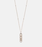 Messika Move 10th 18kt rose gold pendant necklace with diamonds