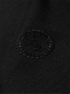 SAINT LAURENT - Slim-Fit Logo-Embroidered Wool-Piqué Polo Shirt - Black