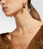 Ileana Makri Crown 18kt gold earrings with topaz and amethyst