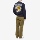 Kenzo Men's Back Applique Tiger Crew Knit in Midnight Blue