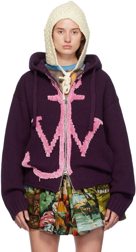 Photo: JW Anderson Purple Anchor Logo Hoodie