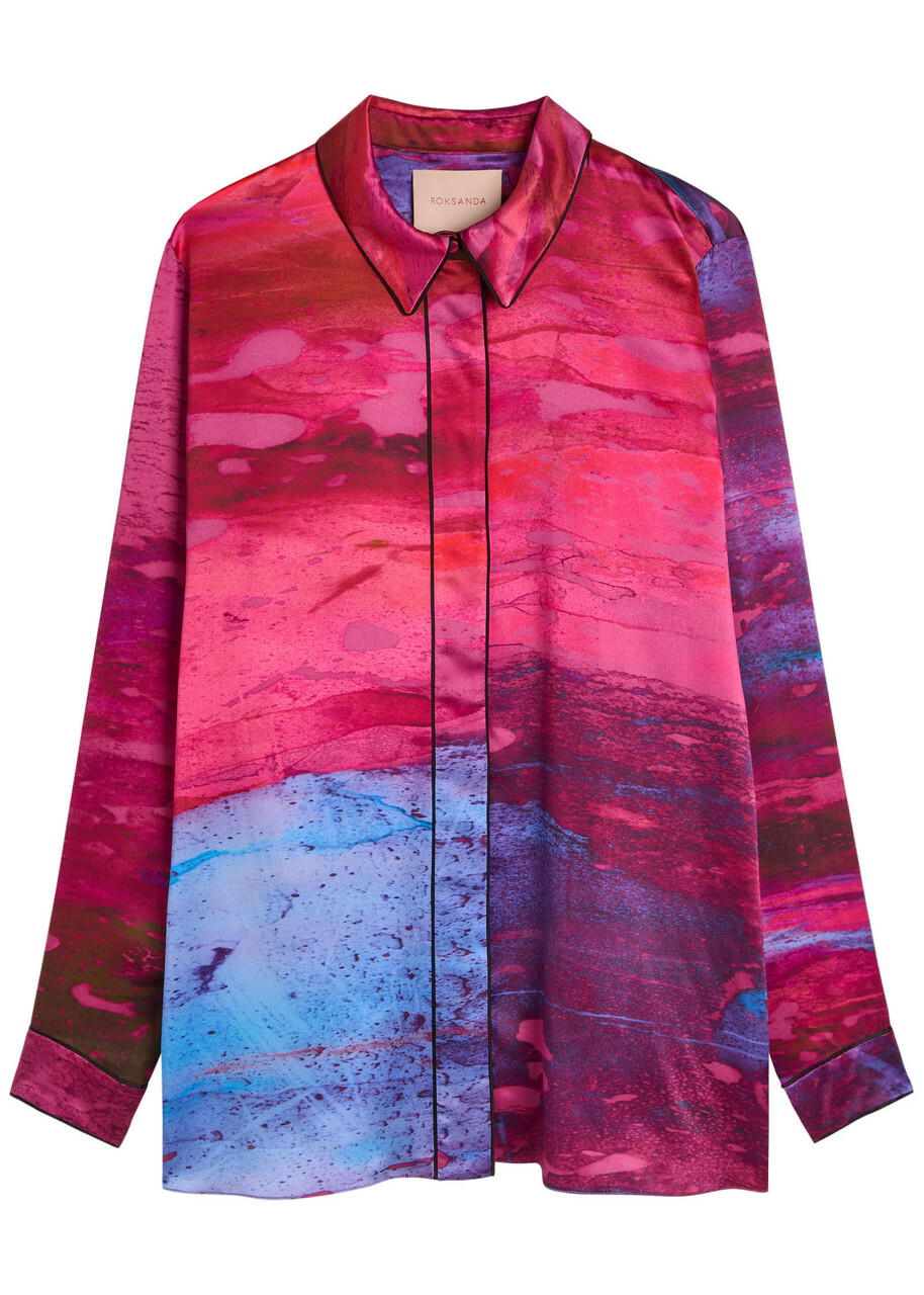 Roksanda Leonara Printed Silk Shirt Multicoloured 1