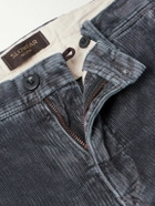 Incotex - Slim-Fit Cotton-Blend Corduroy Trousers - Gray