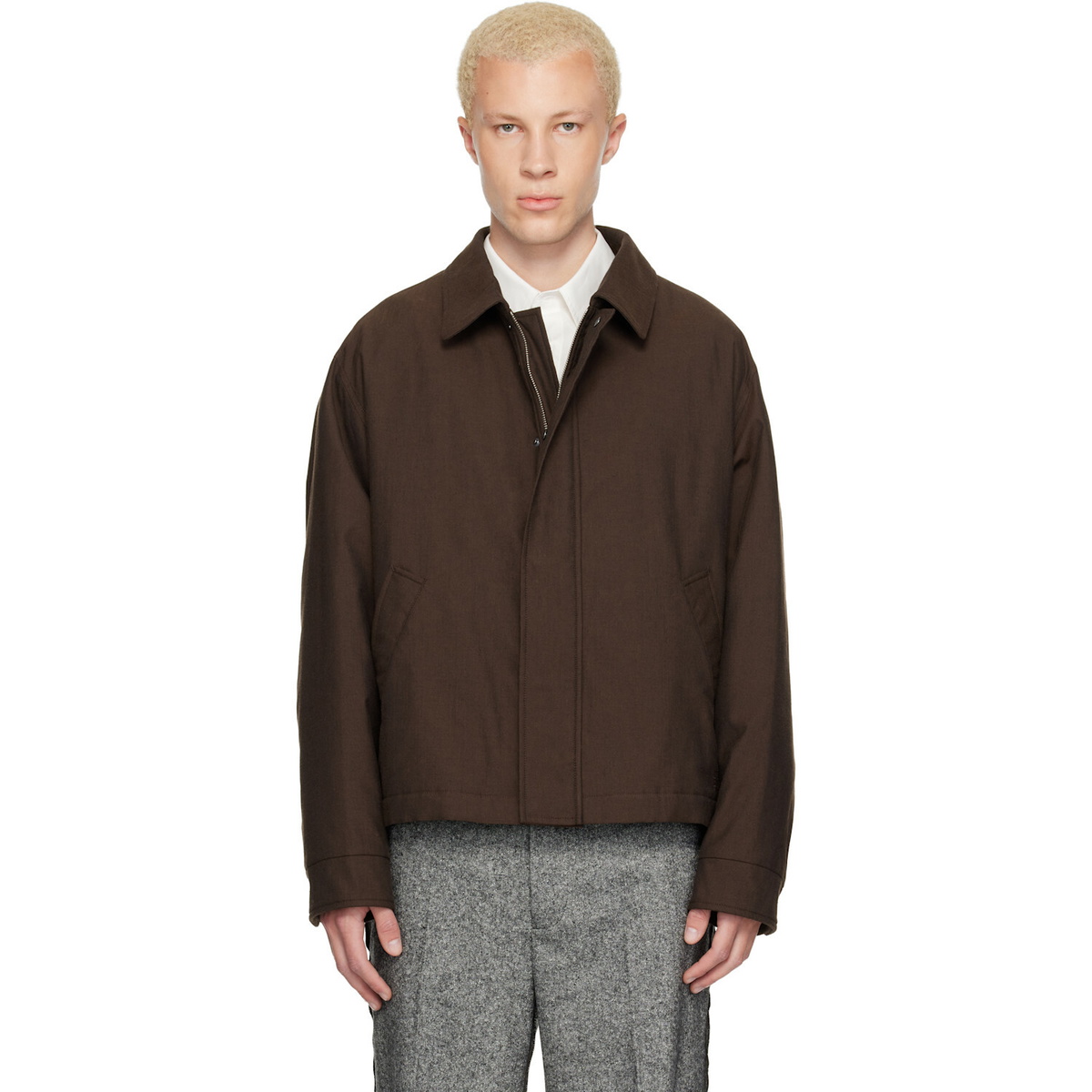 MM6 Maison Margiela Brown Insulated Cotton Wool Jacket