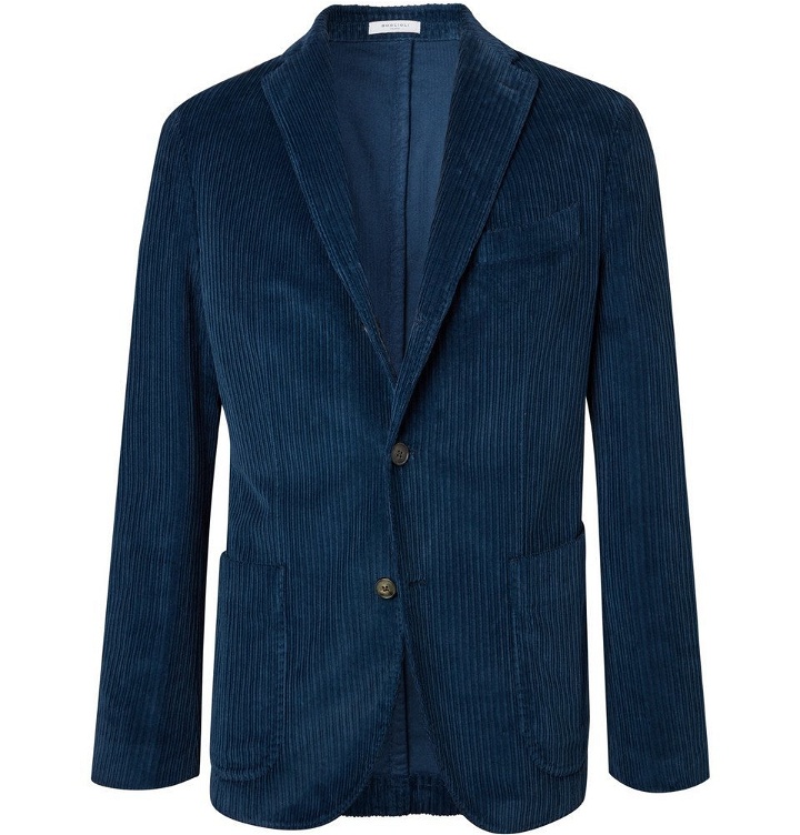 Photo: Boglioli - Navy Cotton-Corduroy Suit Jacket - Men - Blue