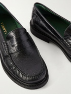 VINNY's - Yardee Tumbled Leather Loafers - Black