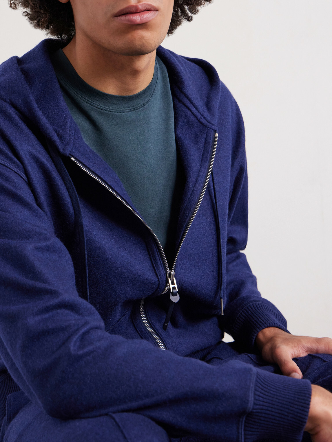 TOM FORD - Cashmere Zip-Up Hoodie - Blue
