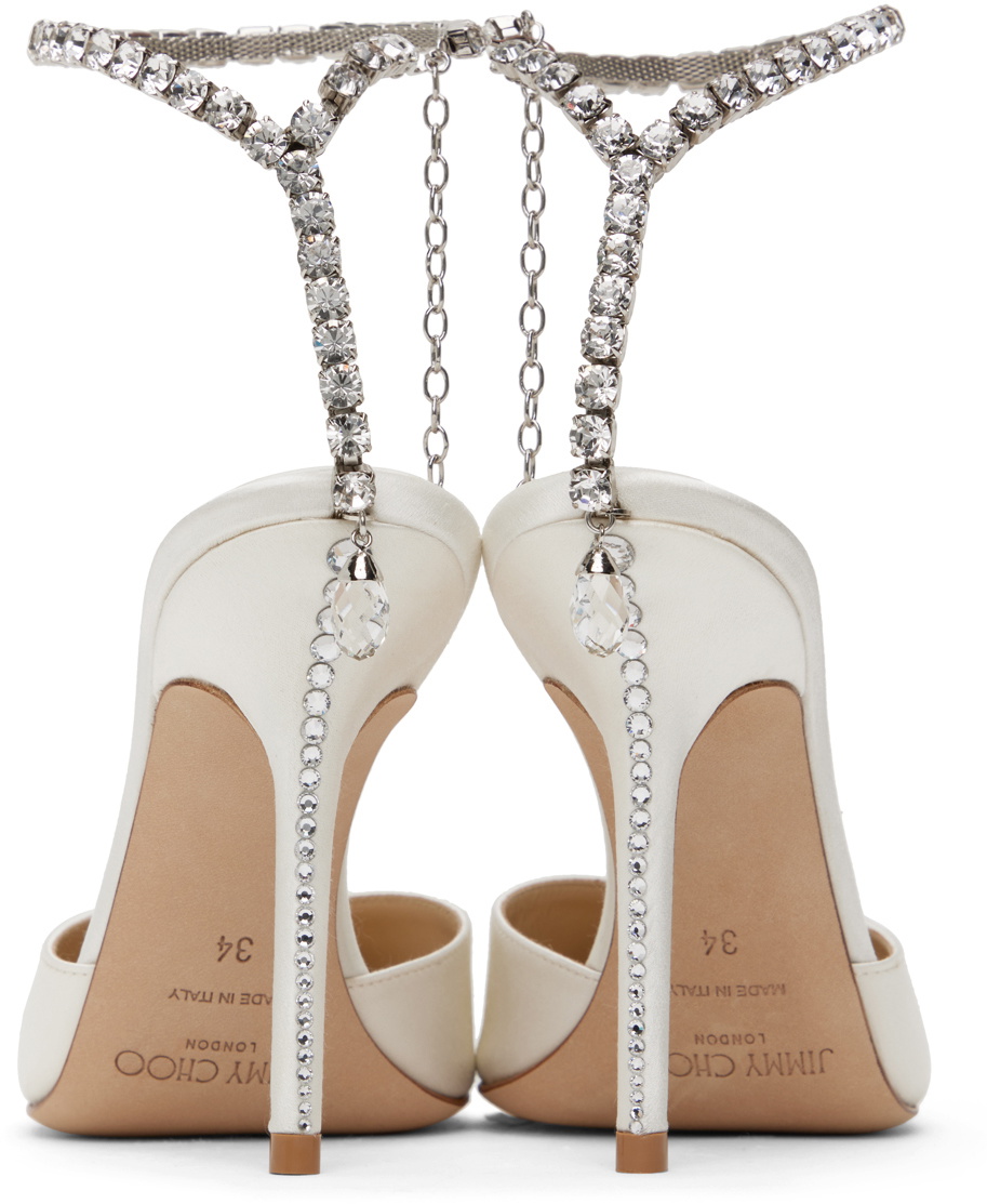 Jimmy Choo Off-White Saeda 100 Heels