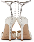 Jimmy Choo Off-White Saeda 100 Heels