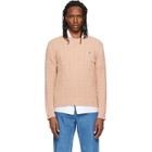 Valentino Pink Cable-Knit Wool Sweater