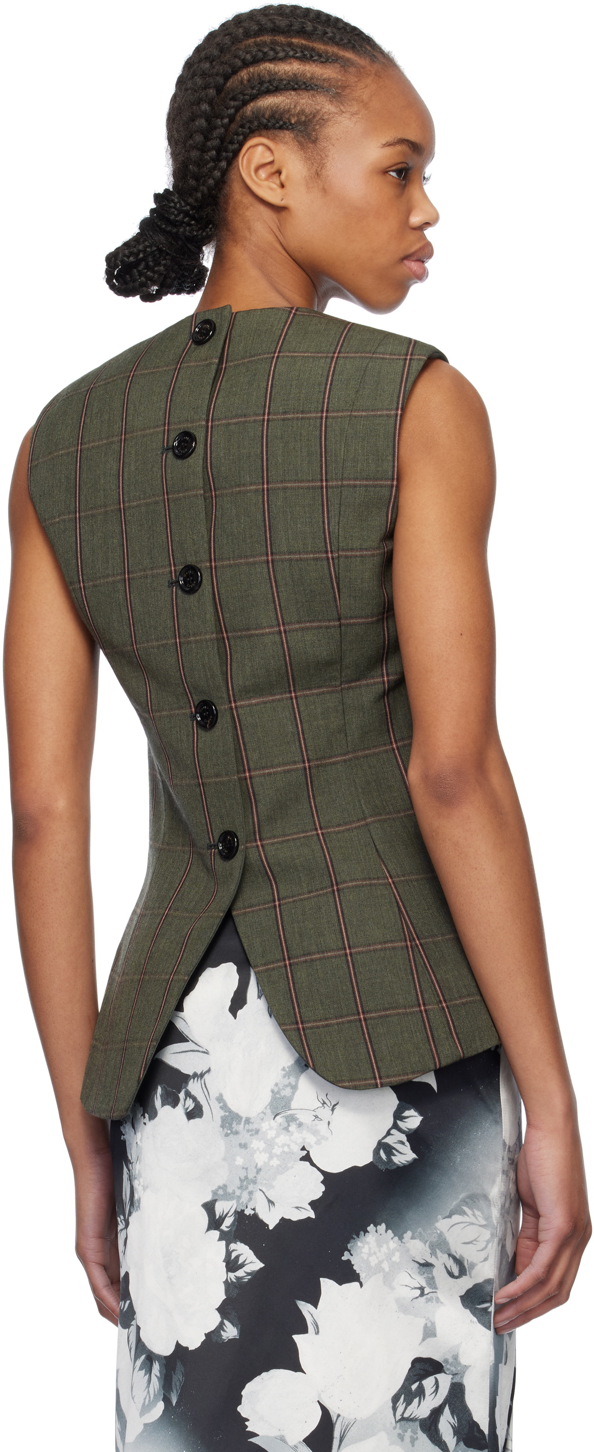 Meryll Rogge Khaki Blazer Top