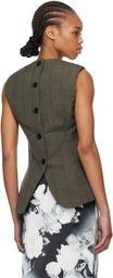 Meryll Rogge Khaki Blazer Top