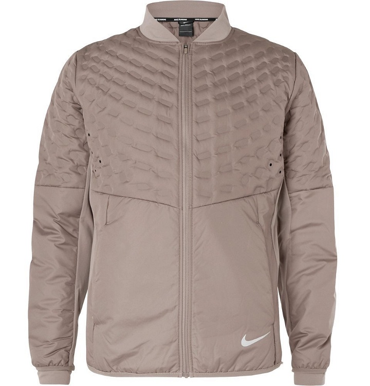 Photo: Nike Running - AeroLoft Perforated Quilted Shell Jacket - Men - Brown