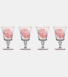 Les-Ottomans Coral set of 4 glasses