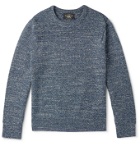 RRL - Slim-Fit Mélange Cotton Sweater - Blue