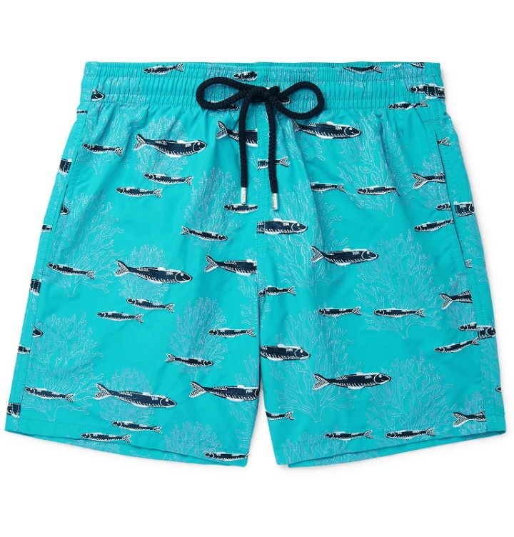 Photo: Vilebrequin - Mistral Mid-Length Embroidered Swim Shorts - Blue
