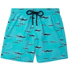 Vilebrequin - Mistral Mid-Length Embroidered Swim Shorts - Blue
