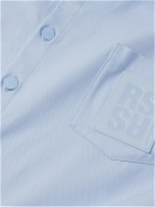 Raf Simons - Oversized Logo-Appliquéd Denim Shirt - Blue