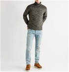 RRL - Cotton, Wool and Linen-Blend Rollneck Sweater - Gray