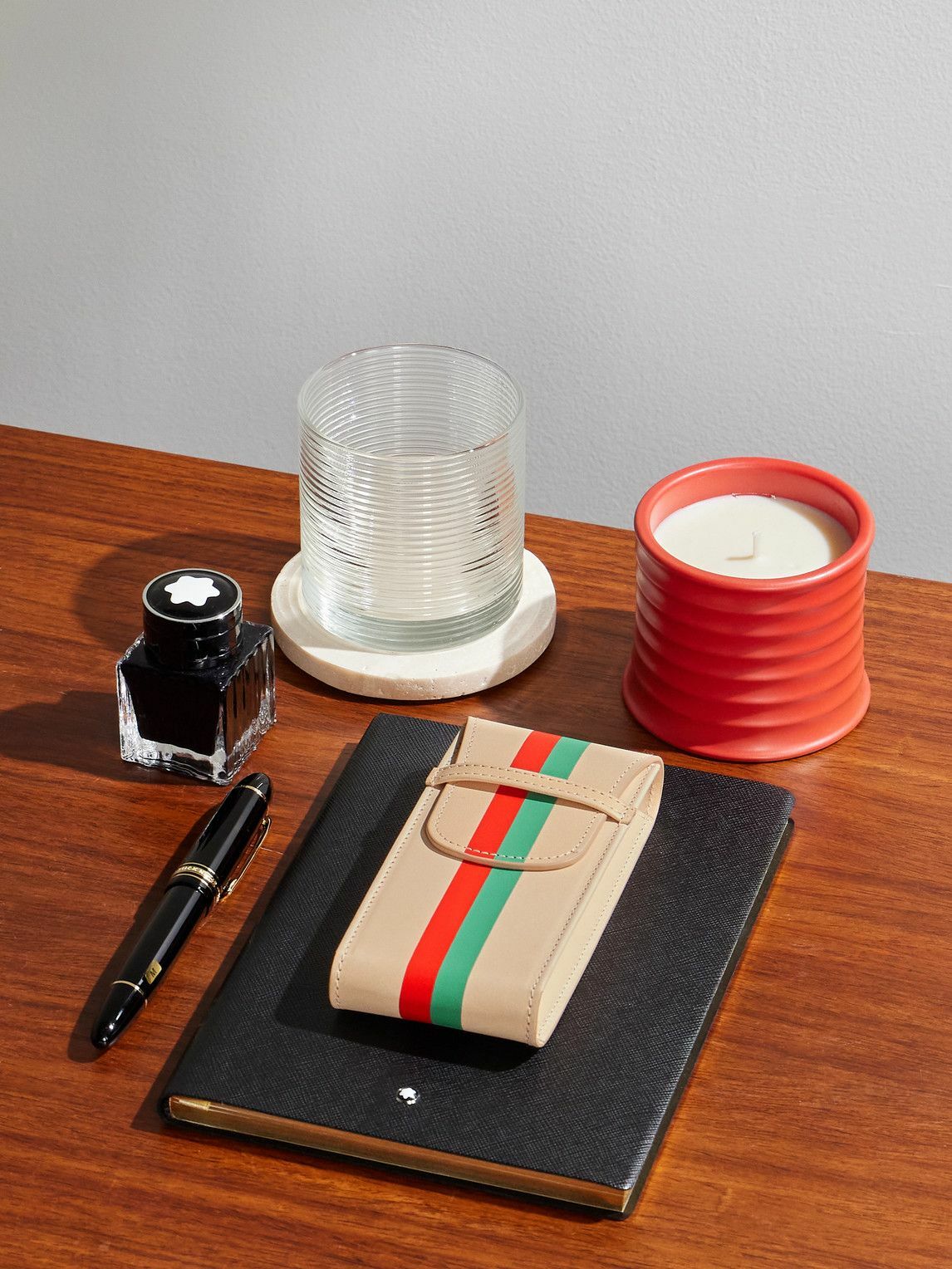 Rapport London - laCalifornienne Striped Leather Watch Pouch