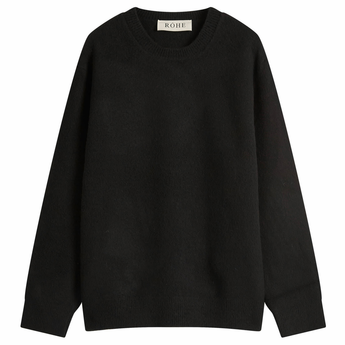Róhe Men's Boiled Wool Jumper in Black
