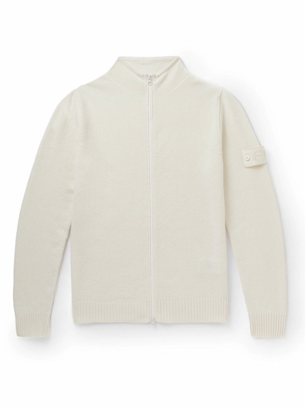 Photo: Stone Island - Ghost Cashmere Zip-Up Cardigan - Neutrals