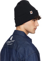 BAPE Black Logo Knit Beanie