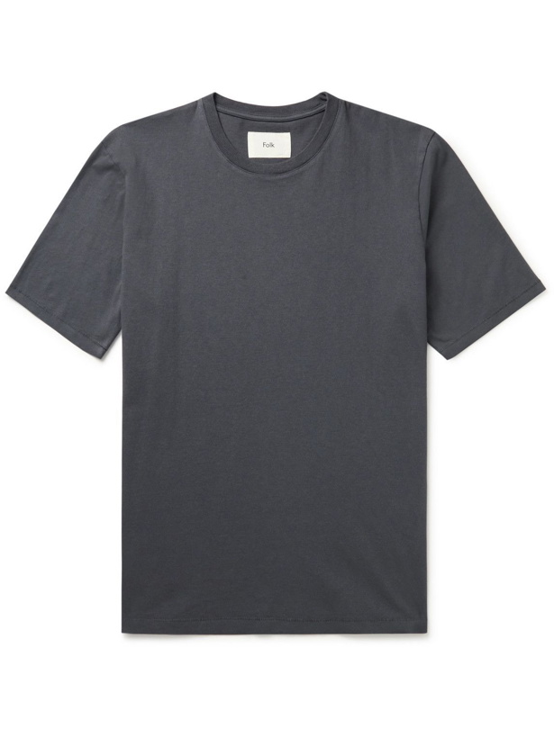 Photo: Folk - Cotton-Jersey T-Shirt - Gray