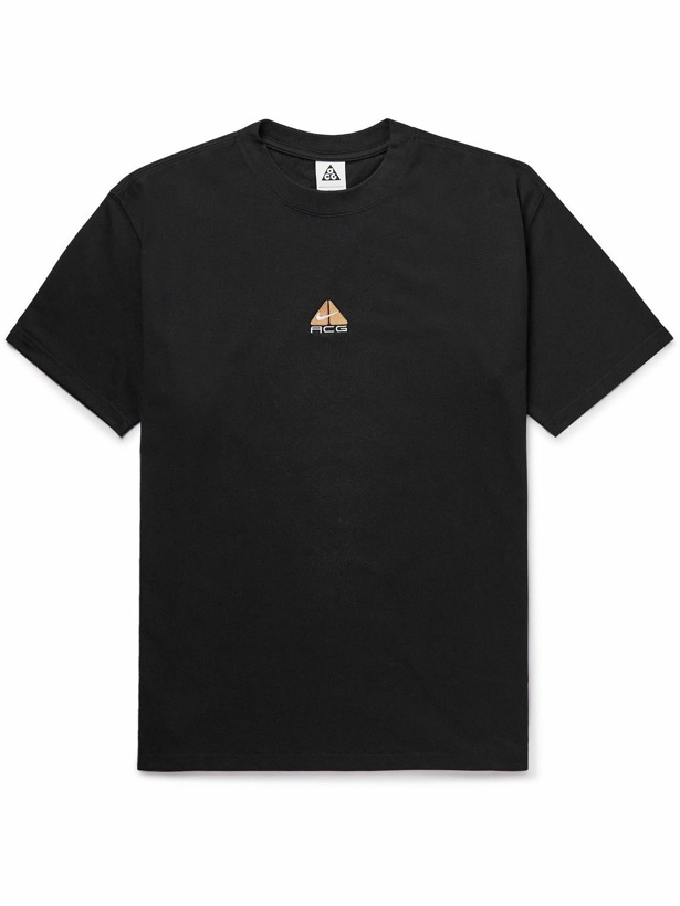 Photo: Nike - ACG Logo-Embroidered Jersey T-Shirt - Black