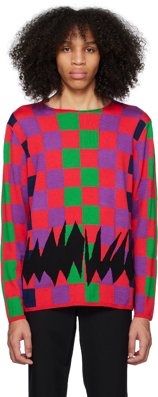 Photo: Comme des Garçons Homme Plus Multicolor Check Sweater